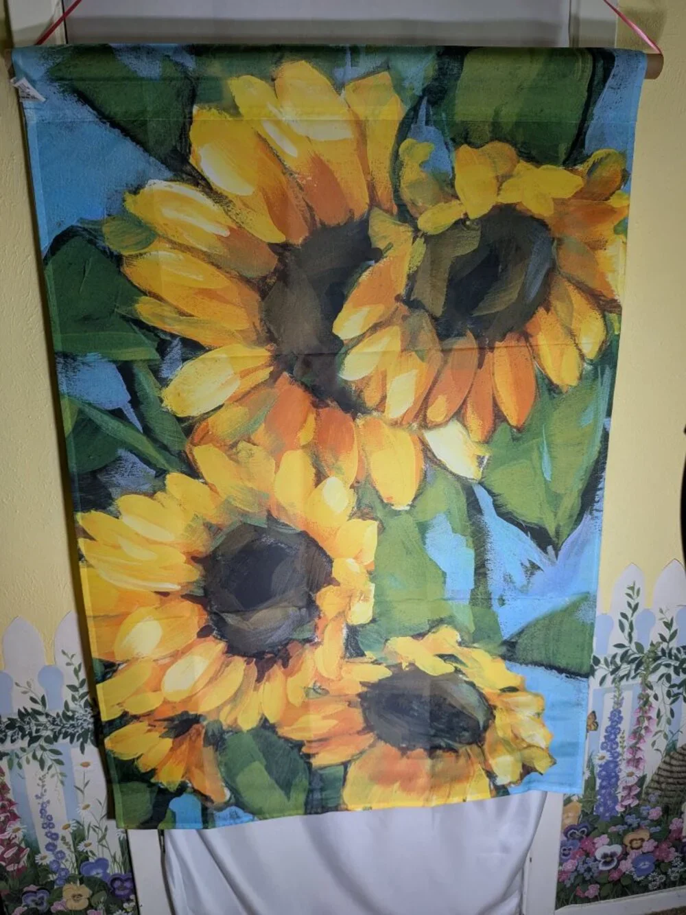 Evergreen Robin Moro Sunflower Decorative House Banner Flag Farmhouse Fall
